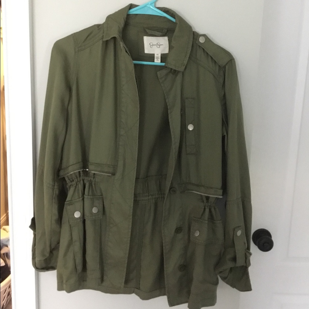 Jessica Simpson army jacket
